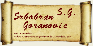 Srbobran Goranović vizit kartica